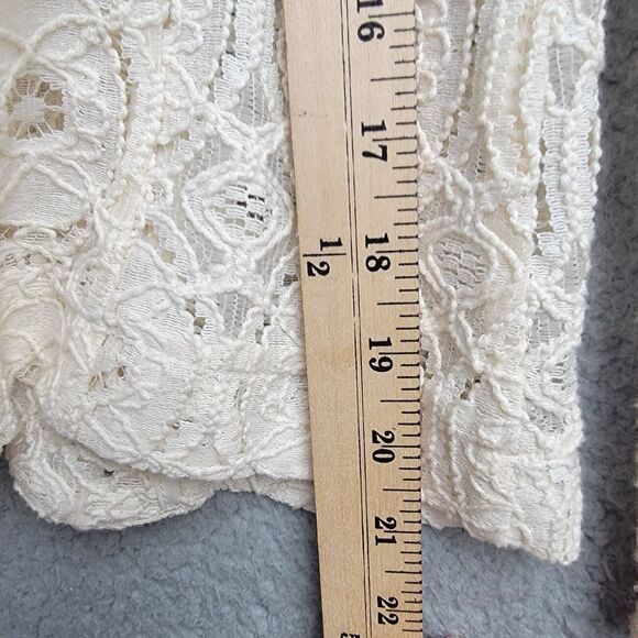 For Cynthia Blazer Jacket Small Cream Lace Gold Button Coquette - Picture 10 of 13